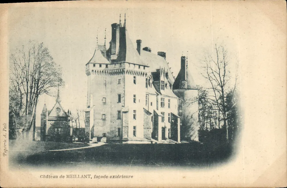 Castelo de MEILLANT — fachada externa — Papeterie A. Petit - Frente