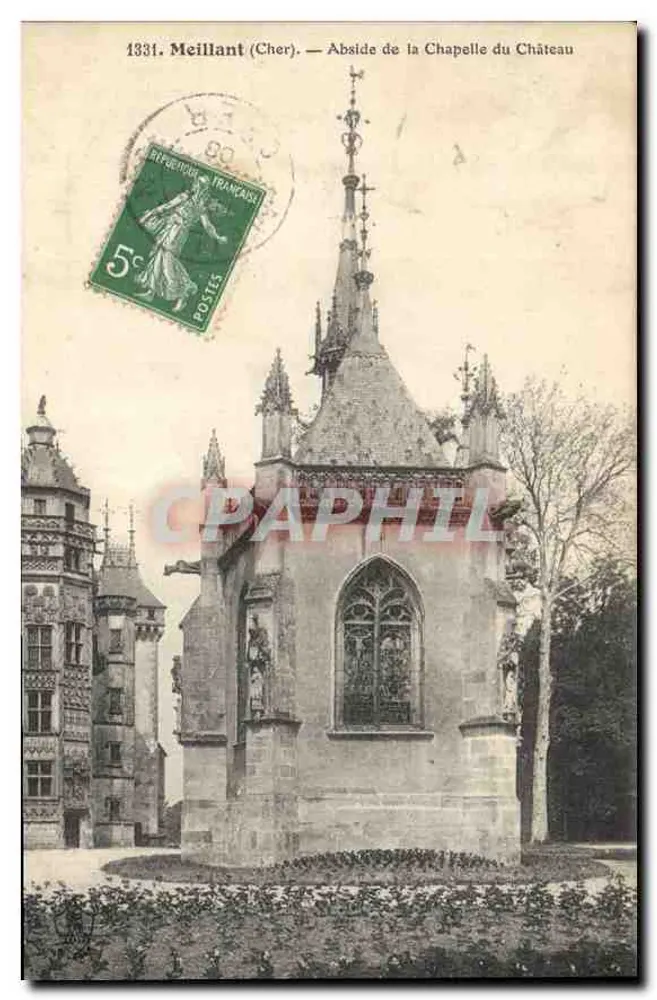 Meillant (Cher) — Abside da Capela do Castelo — A. Auzentans, Editor, Bourges - Frente