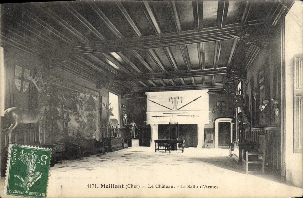 Meillant (Cher) — Das Schloss — Die Waffenhalle — Verlag A. Auxenfans, Nr. 1171 - Vorderseite
