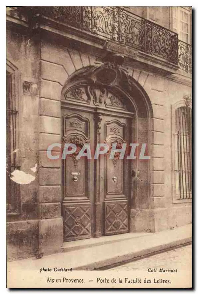 Aix en Provence — Tor der Fakultät für Literatur — photo Guillard, Coll. Martinet - Vorderseite