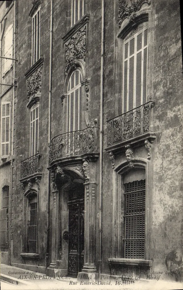 Hôtel de Pantuse — Aix-en-Provence, Rue Émeric-David, 16 — Cliché Gurdif - Vorderseite