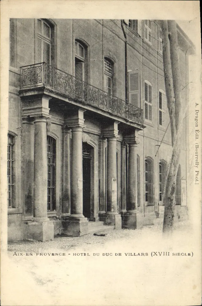 Aix-en-Provence - Hotel du duc de Villars (18. Jahrhundert) — A. Dragon Verlag — Bouvreuil Fotografie. - Vorderseite