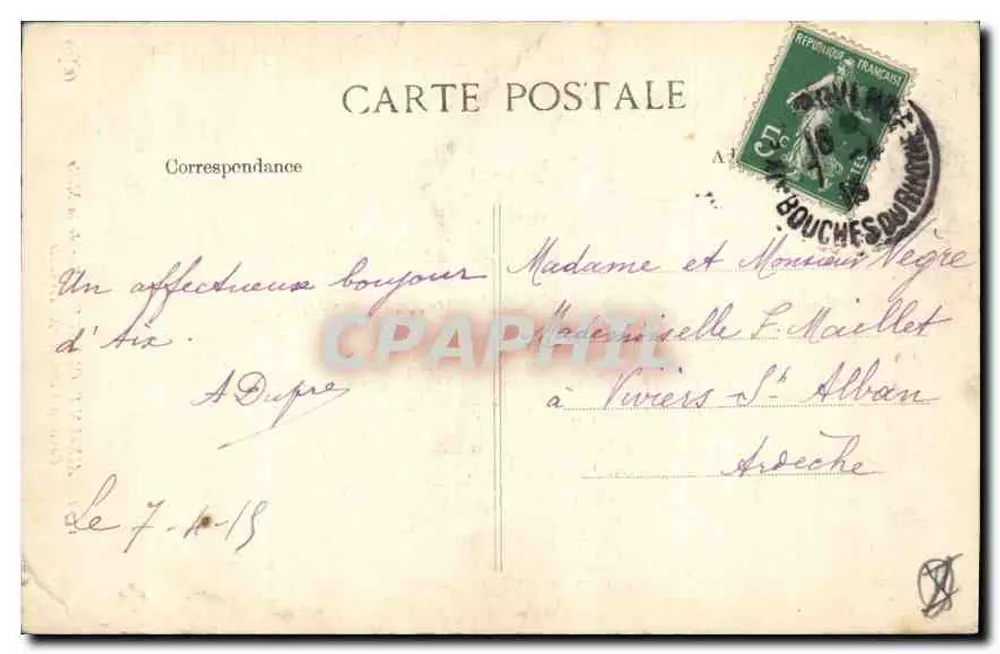 Aix-en-Provence — Pavillon Vendôme, Rue de la Molle, 17. Jahrhundert — n° 1379 - Rückseite