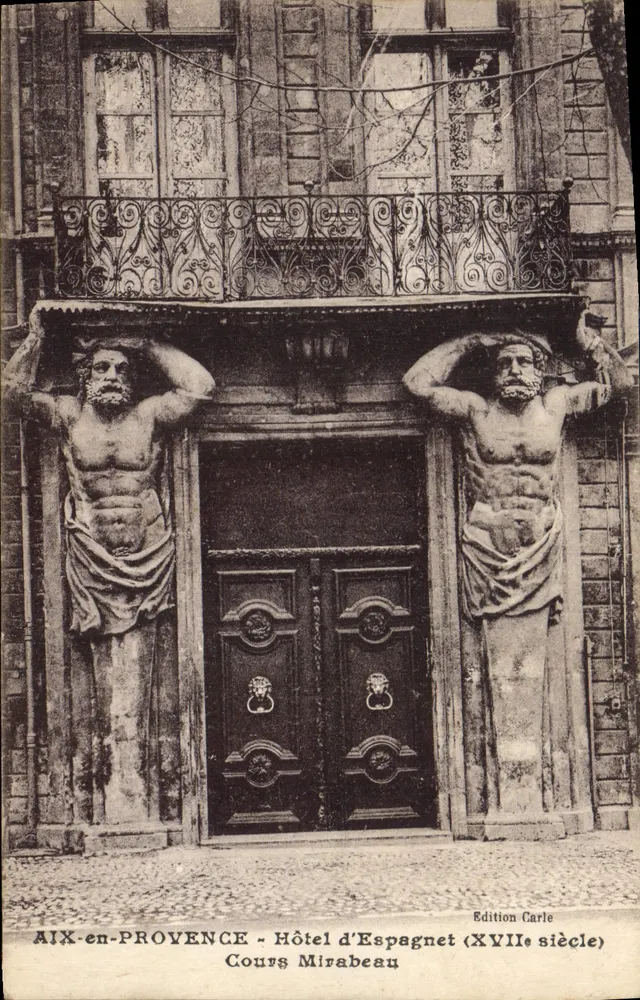 Aix-en-Provence - Hôtel d'Espagnet - Cours Mirabeau (17. Jahrhundert) — Edition Carle - Vorderseite