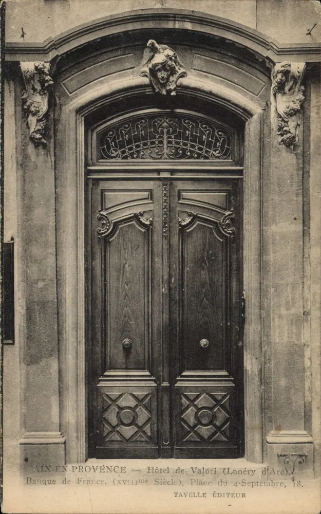Aix-en-Provence — Hotel de Valori (Lanéry d'Arc) — Banca di Francia (XVIII secolo) - Recto