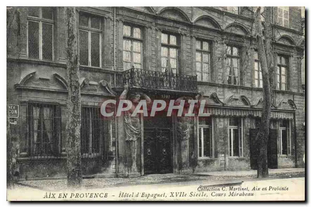 Aix en Provence — Hôtel d'Espagnet, 17. Jahrhundert, Cours Mirabeau - Vorderseite