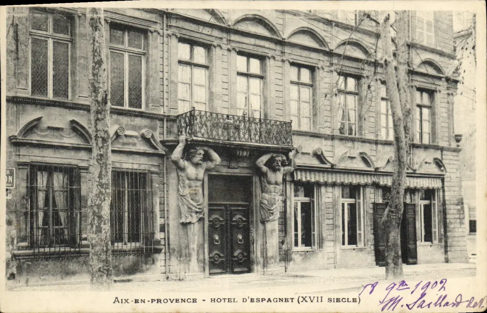 Aix-en-Provence — Hotel d'Espagnet (17. Jahrhundert) — M. Saillard, n° 101 - Vorderseite