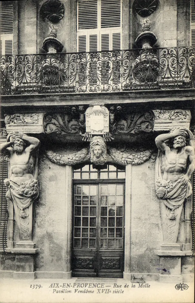 Aix-en-Provence — Pavillon Vendôme des 17. Jahrhunderts — Rue de la Molle - Vorderseite