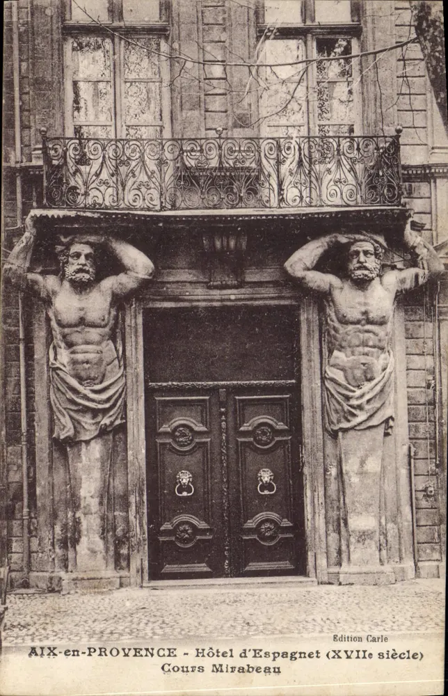 Aix-en-Provence - Hotel d'Espagnet (17. Jahrhundert) - Cours Mirabeau - Vorderseite