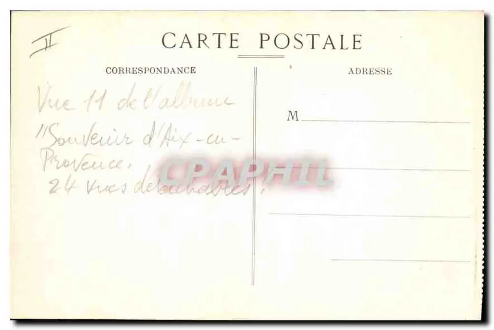 Aix-en-Provence — Hotel dos Termas de Aix — Estabelecimento Termal — n°109 — editor Ausgaud, Aix - Verso