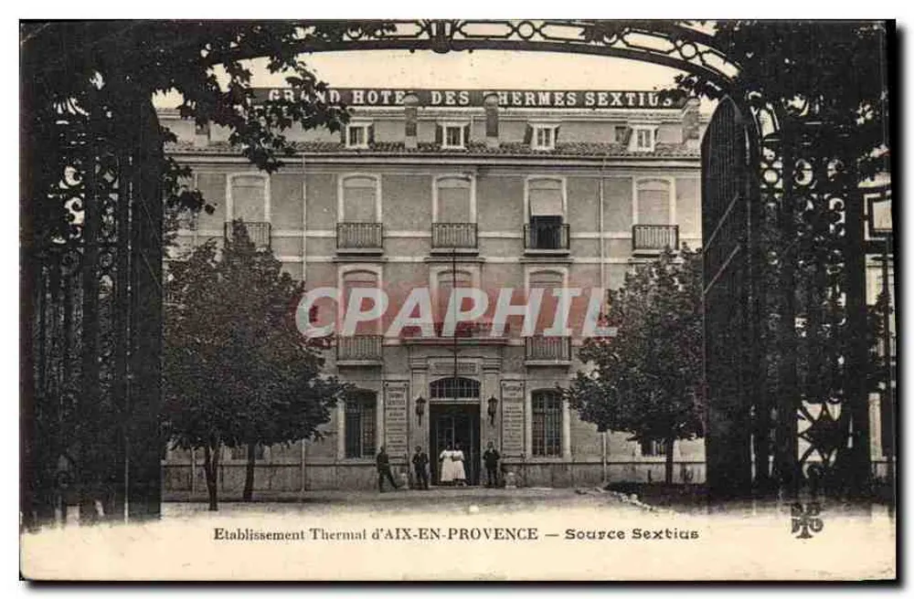 Grand Hôtel des Hermès Sextius — Estabelecimento Termal de Aix-en-Provence — Fonte Sextius - Frente