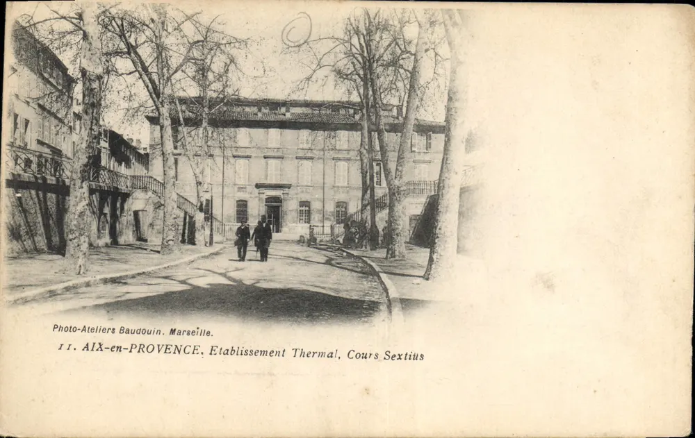 Aix-en-Provence — Estabelecimento Termal, Cours Sextius — Photo-Ateliers Baudouin, Marselha - Frente