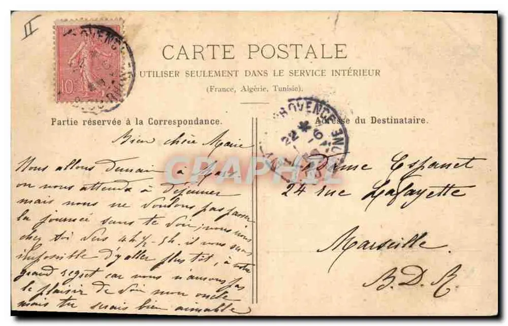 Grand Hôtel des Thermes d'Aix — Zakład Termiczny — Cours Sextius — Papeterie Germanet - Rewers
