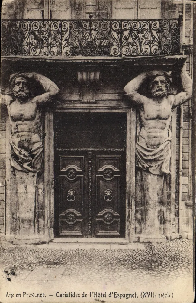 Aix-en-Provence — Kariatiden des Hôtel d'Espagnet (17. Jahrhundert) - Vorderseite