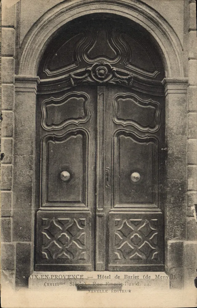 Aix-en-Provence — Hotel de Barlet (de Menvail), 18. Jahrhundert — Verlag Tavelle - Vorderseite
