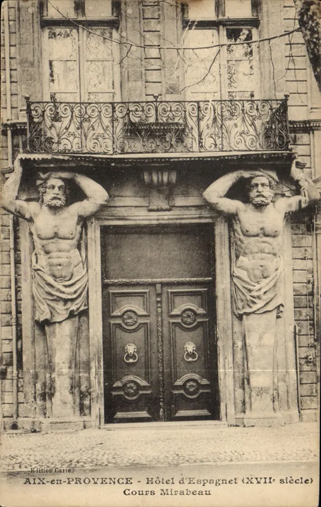 Aix-en-Provence - Hotel d'Espagnet (17. Jahrhundert) - Cours Mirabeau - Vorderseite