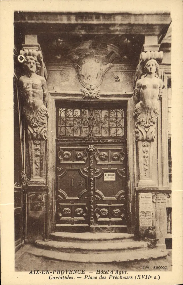Aix-en-Provence — Hôtel d'Agut (17. Jahrhundert) — Édit. Jaccod - Vorderseite