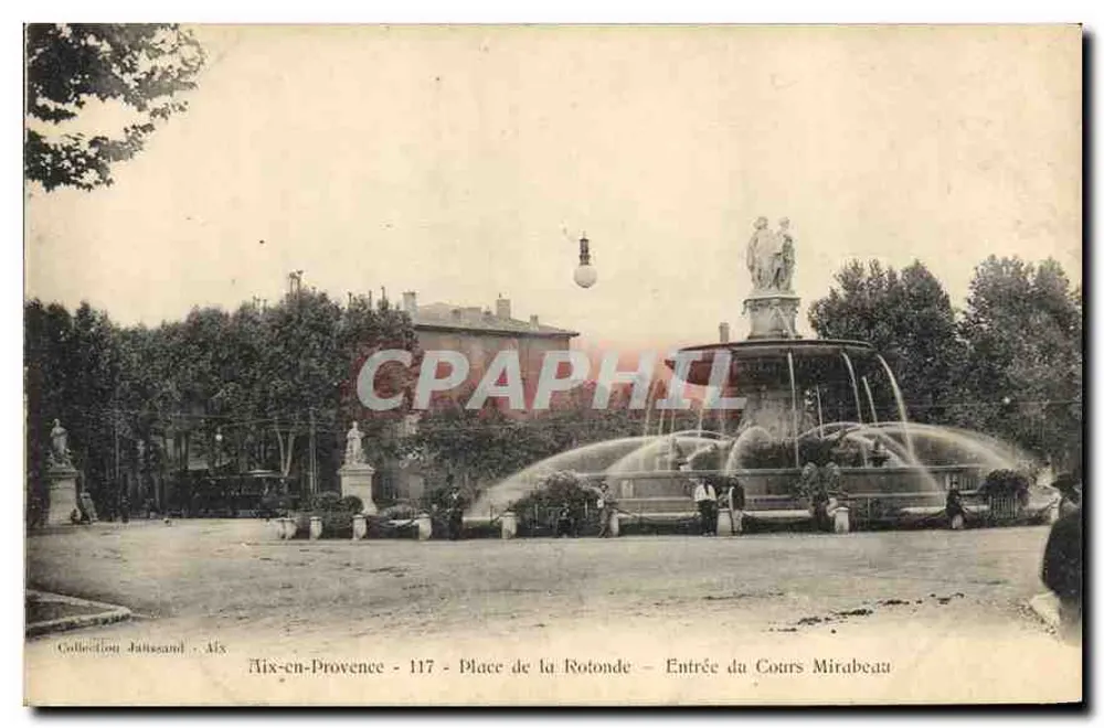 Aix-en-Provence - Place de la Rotonde - Eingang zum Cours Mirabeau - Vorderseite