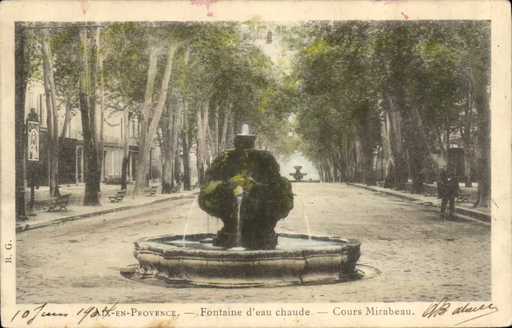 Aix-en-Provence — Warmwasserbrunnen — Cours Mirabeau — B.G. n° 148 - Vorderseite