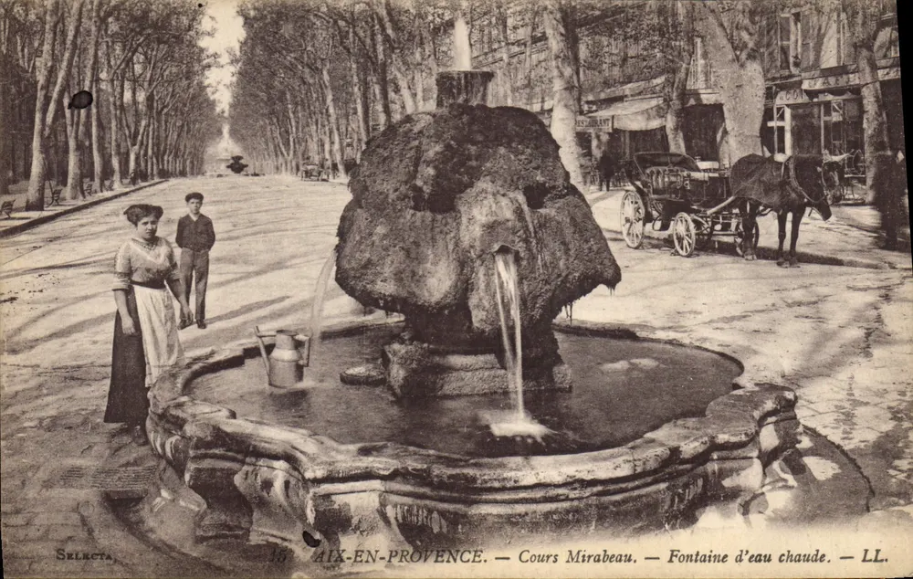 Aix-en-Provence — Cours Mirabeau — Brunnen mit warmem Wasser — LL. Selecta - Vorderseite