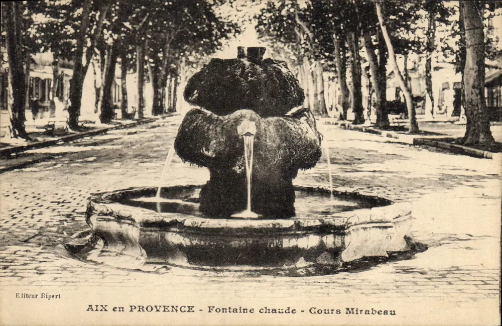 Aix-en-Provence — Warme Quelle am Cours Mirabeau — Verlag Ripert - Vorderseite