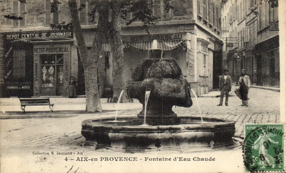 Aix-en-Provence — Fonte de Água Quente — Coleção E. Jaussand - Frente