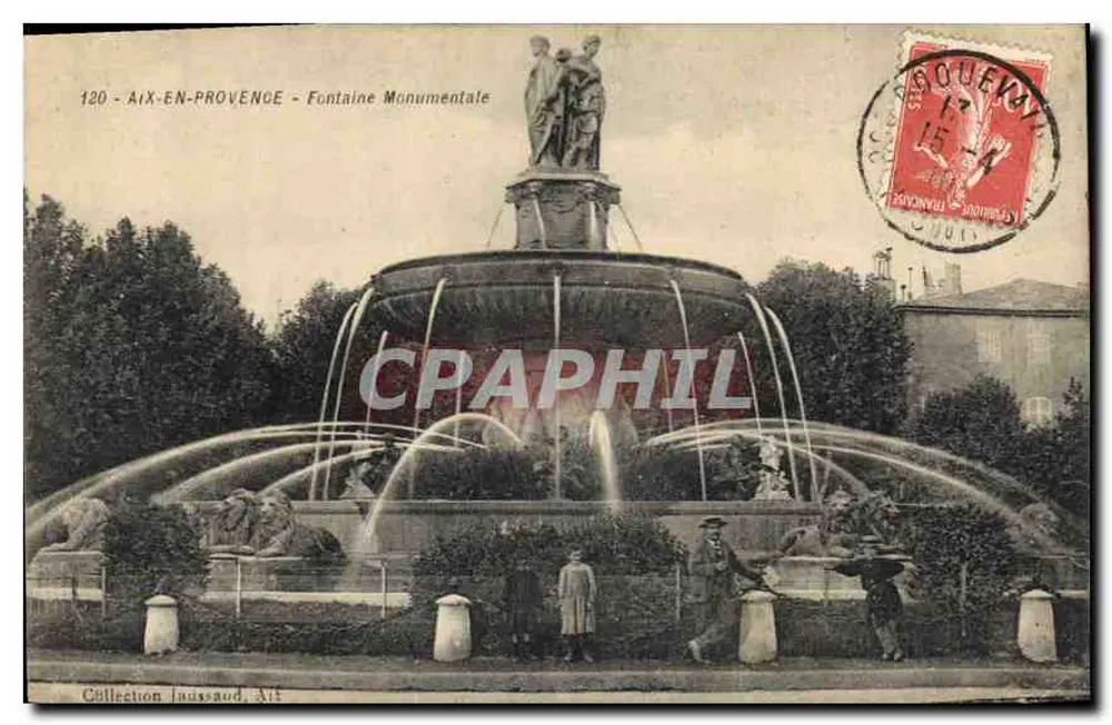 Aix-en-Provence — Fontaine Monumentale — Coleção Laussaud, Aix - Frente
