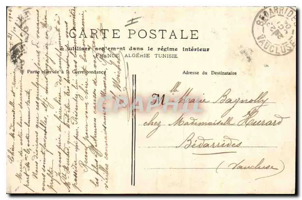 Aix-en-Provence — Fontäne der vier Delfine — Lycée Mignet — E. Jaüssaud Verlag - Rückseite
