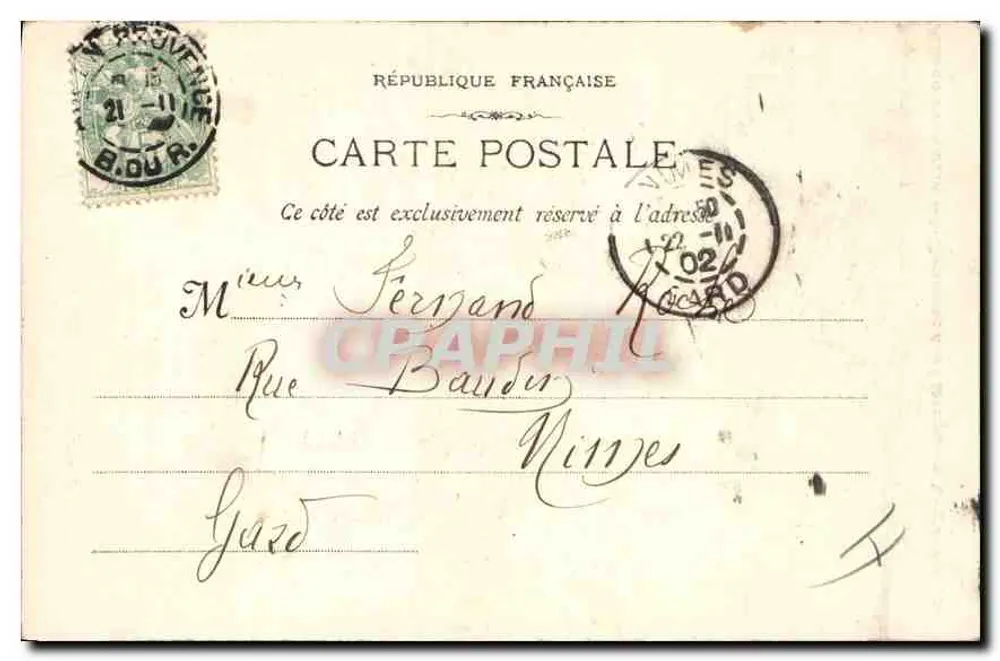 Aix-en-Provence — Fontäne der vier Delfine & Lycée Mignet — E. Jaussaud Verlag - 8 - Rückseite