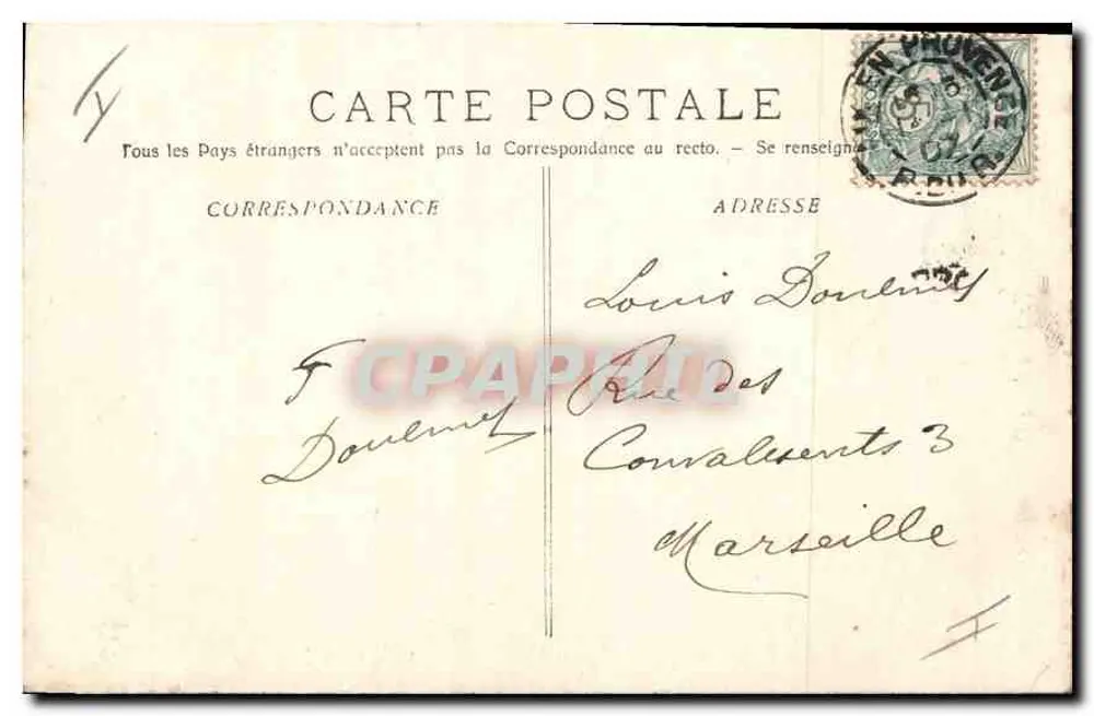 Aix-en-Provence — Fontäne der vier Delfine — Lycée Mignet — Sammlung Jaussaud - Rückseite