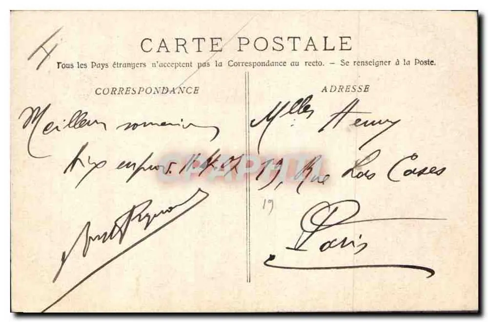 Aix-en-Provence — Fontaine des 4 Dauphins — Lycée Mignet — Collection Jaussaud - Verso
