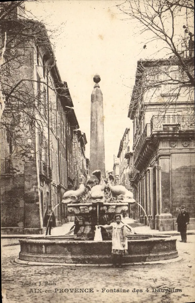 AIX-en-PROVENCE - Fontäne der vier Delfine — Edition J. Bouis - Vorderseite