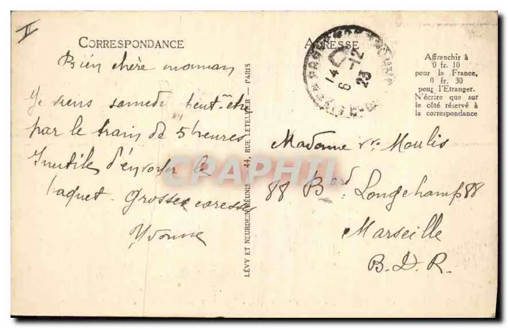 Aix-en-Provence — Cours Mirabeau — Die Warmwasserfontäne — Selecta - Rückseite