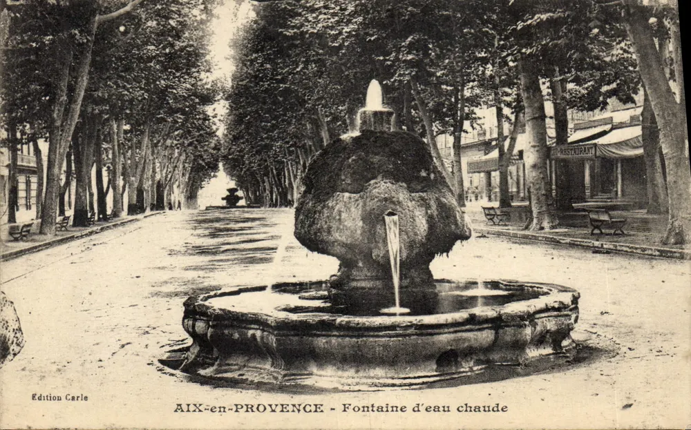 Aix-en-Provence — Fontaine d'eau chaude — Édition Carle - Recto