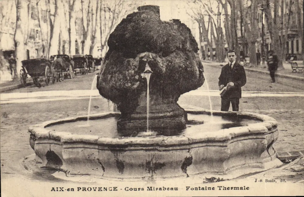 Aix-en-Provence — Cours Mirabeau — Thermalquelle — J-B Bouis, dit. - Vorderseite
