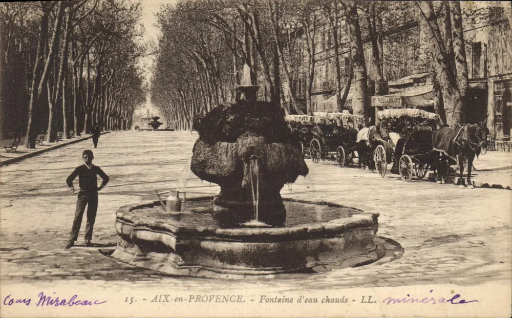 Cours Mirabeau — Warmwasserbrunnen — LL. Mineral — Verlag Lévy et Mercudin, Paris - Vorderseite