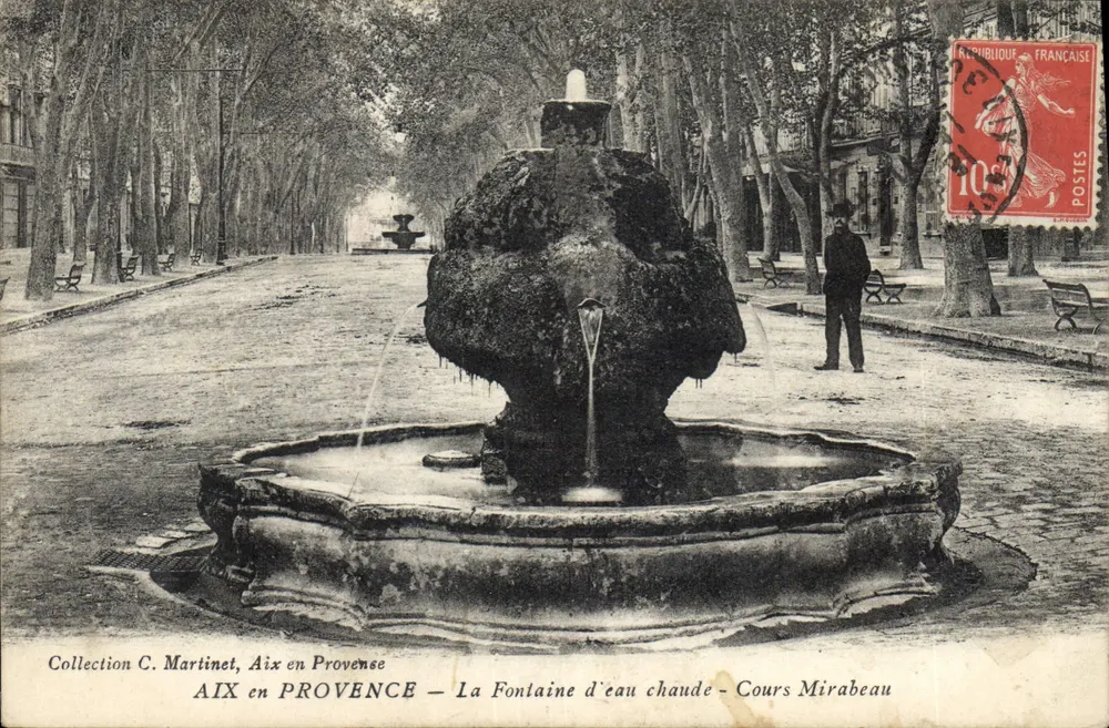 Aix en Provence — Die Warmwasserquelle - Cours Mirabeau — Sammlung C. Martinet - Vorderseite