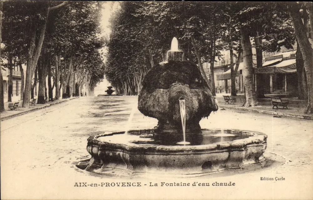 AIX-en-PROVENCE — La Fontaine d'eau chaude — Edition Carle - Recto