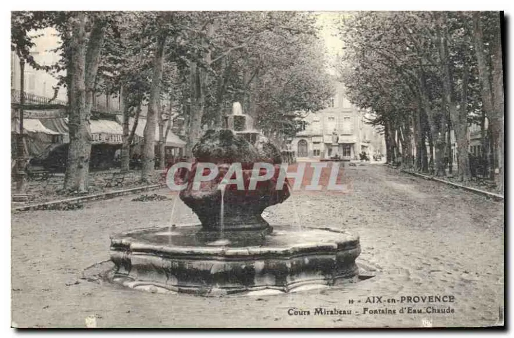 Aix-en-Provence — Cours Mirabeau, Quelle des Eaux Chaudes - Vorderseite