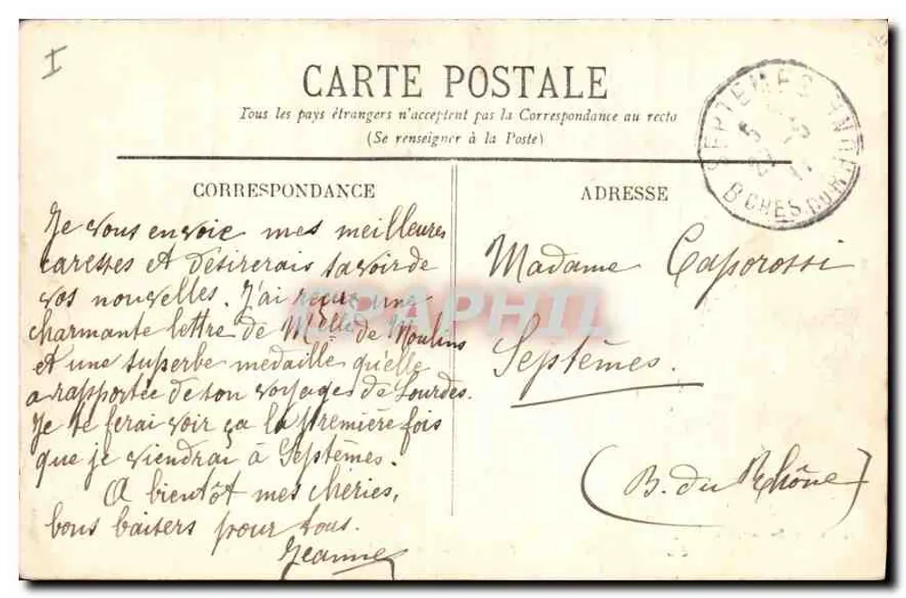 AIX-EN-PROVENCE — Die Warmwasserfontäne — Cours Mirabeau — Sammlung G. Martinet, Aix - Rückseite