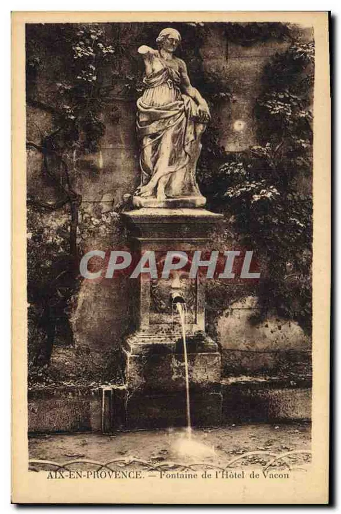 Aix-en-Provence — Fontaine de l'Hôtel de Vacon — Édito-Iluzet - Vorderseite