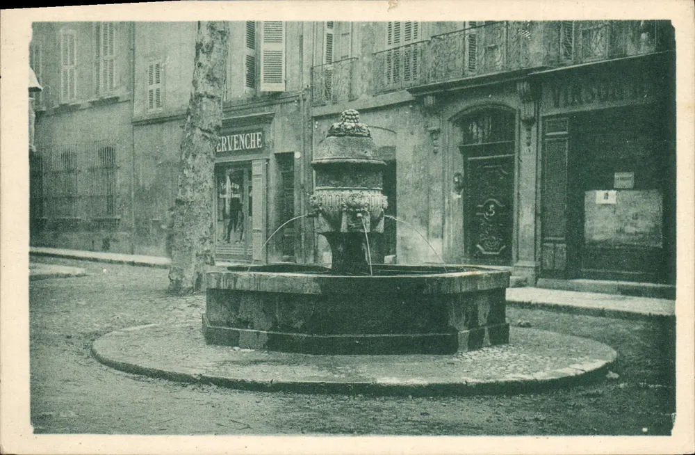 Fontaine des Epineaux — Aix-en-Provence — J. Goulard, Verlag in Aix - Vorderseite