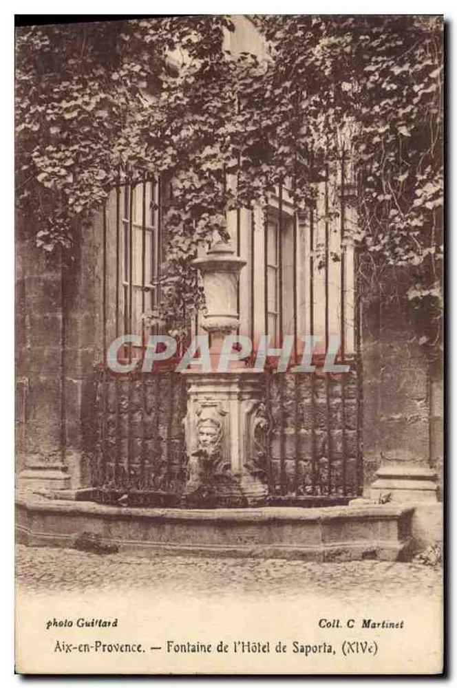 Aix-en-Provence — Fontäne des Hotels Saporta, (14. Jahrhundert) — Foto Guilllard, Sammlung C. Martinet - Vorderseite