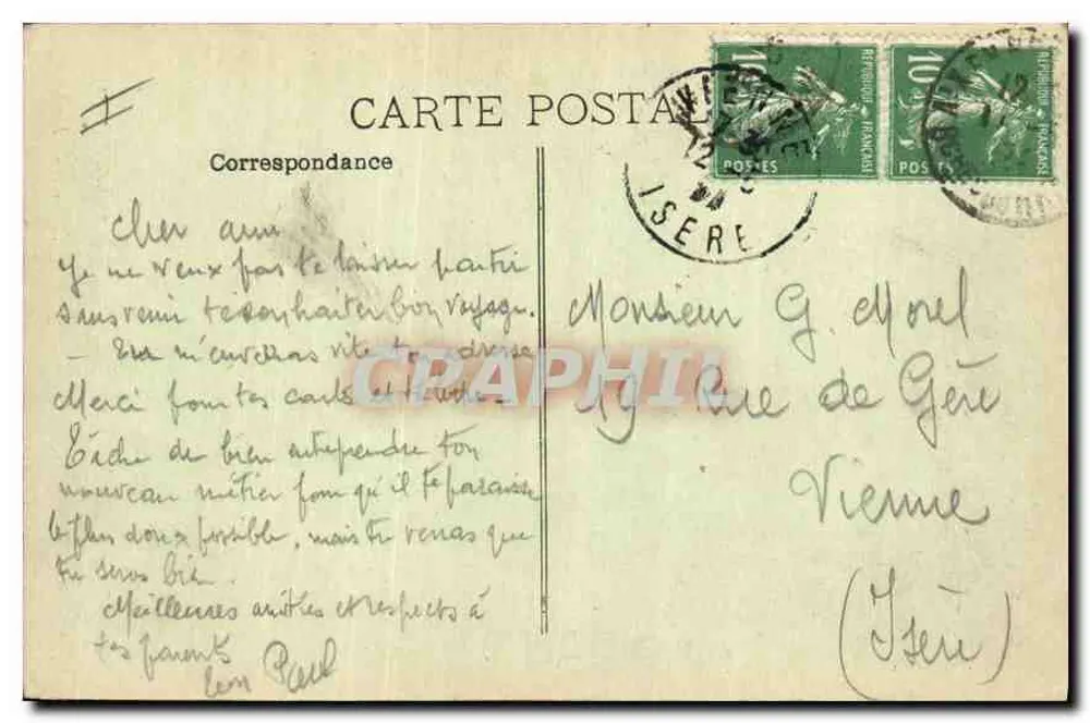 Aix-en-Provence — Fontäne des Hotels Saporta, (14. Jahrhundert) — Foto Guilllard, Sammlung C. Martinet - Rückseite