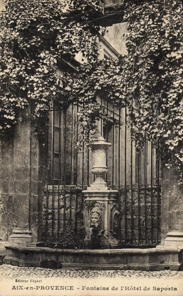 Aix-en-Provence — Fontaine de l'Hôtel de Saporta — Verleger Ripert - Vorderseite