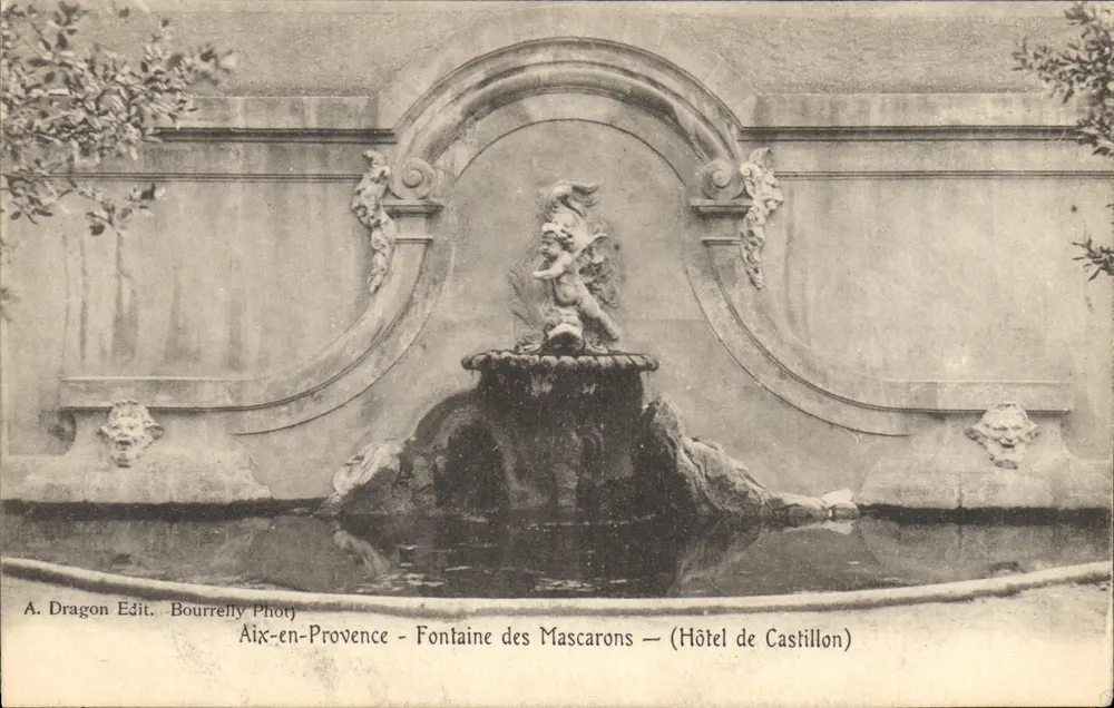 Aix-en-Provence — Fontaine des Mascaron — (Hôtel de Castillon) — A. Dragon Edit. Bourrelly Photo - Vorderseite