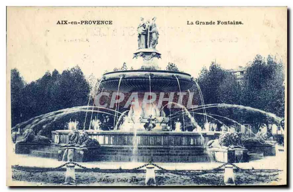 AIX-en-PROVENCE — La Grande Fontaine — Édition Cercle Aix - Recto