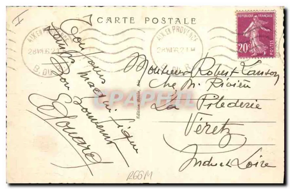 AIX-en-PROVENCE — La Fontaine d'eau chaude — Édition B. DUC - Verso