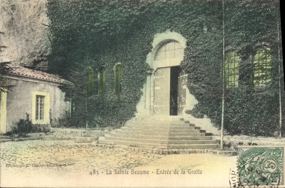La Santa-Béaume - Entrada da Gruta — Fototipia E. Laseour-Marcache, n°483 - Frente