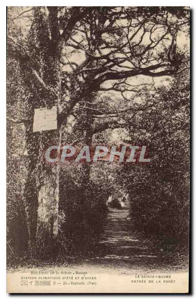 A Santa Bauma — Entrada da floresta — Hotellerie de la Santa Bauma, St-Zacharie (Var) - Frente